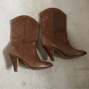 Nine West Tan Heeled Boots